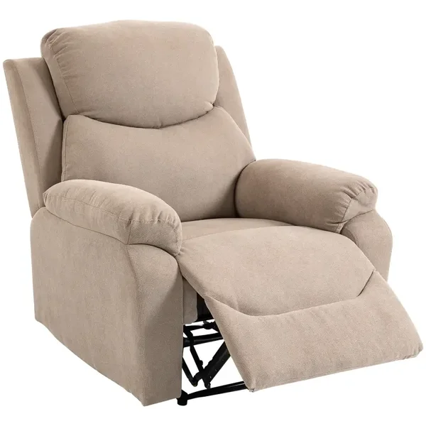 Kantelbare relaxfauteuil beige