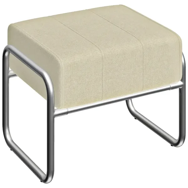 Chenille voetenbank beige