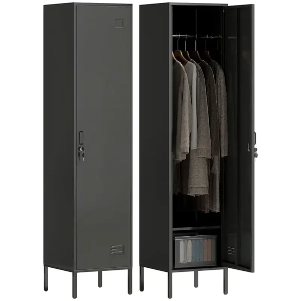 Metalen locker zwart