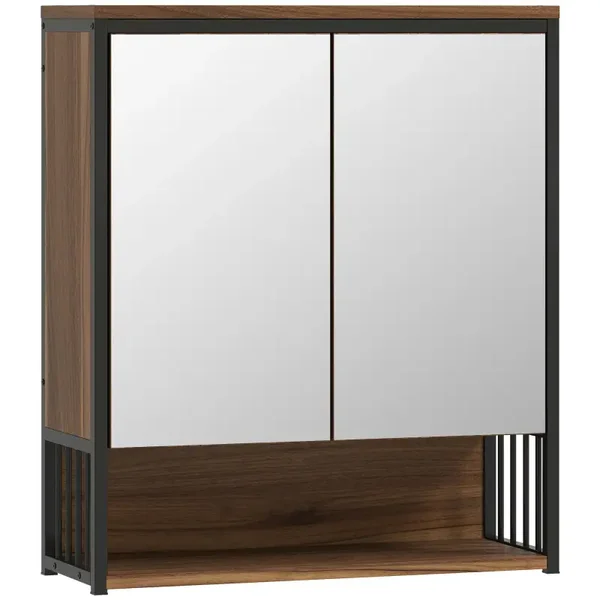 Spiegelkast badkamer bruin