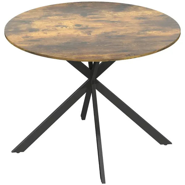 Ronde eettafel bruin
