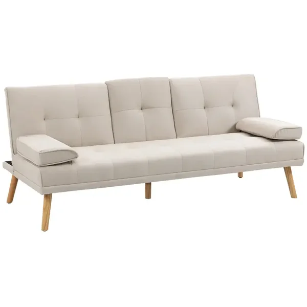 3-zits slaapbank beige
