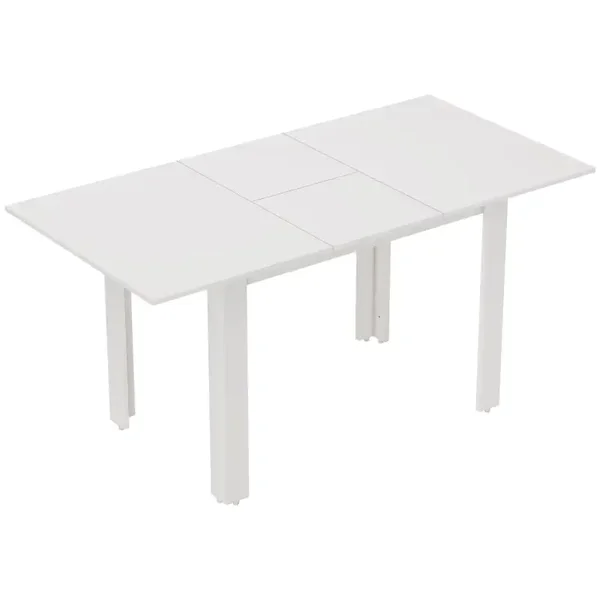 Uitschuifbare eettafel wit