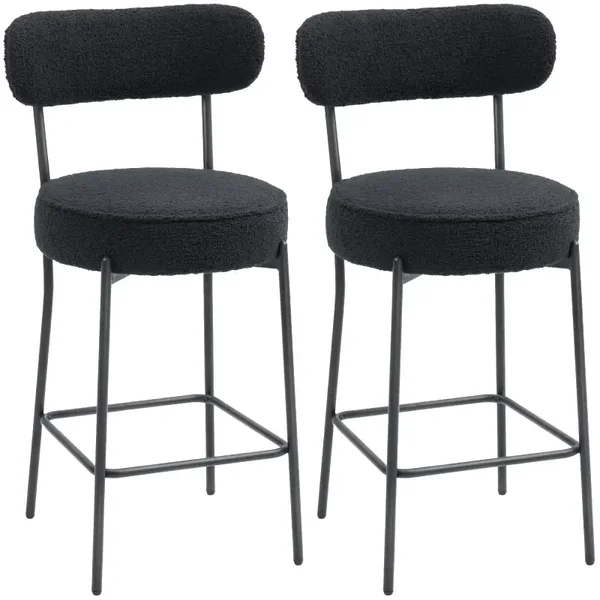 Gestoffeerde barstoelen zwart