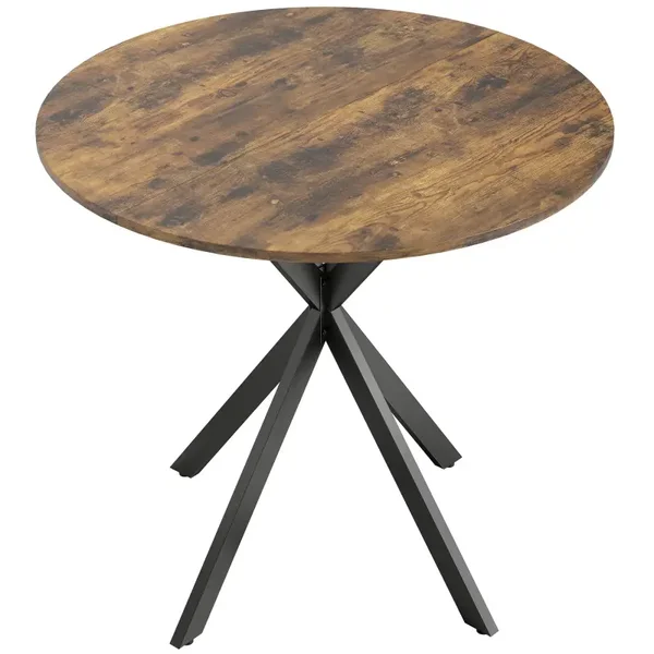 Ronde keukentafel bruin