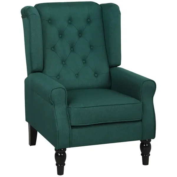 Vleugelfauteuil donkergroen