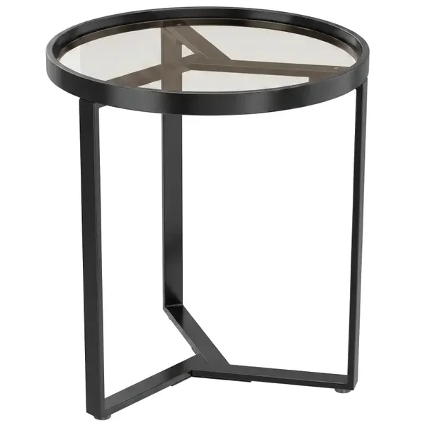 Ronde bijzettafel zwart