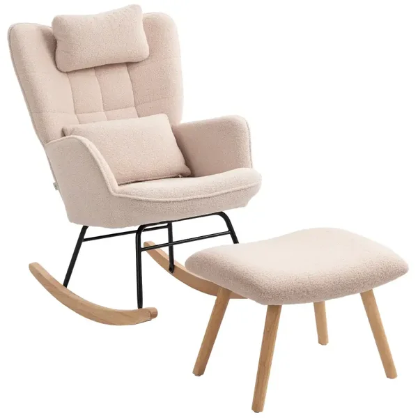 Schommelstoel beige