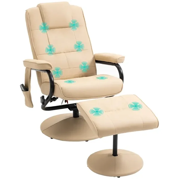 Massage-relaxstoel crème