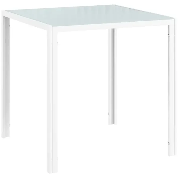 Vierkante eettafel wit