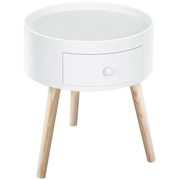 Ronde salontafel wit