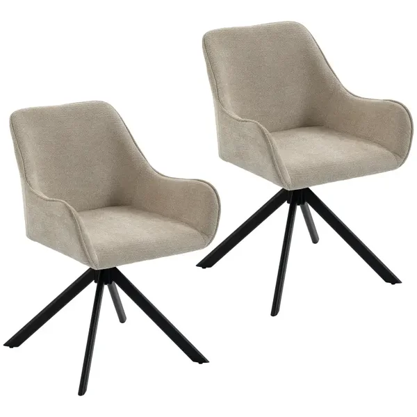 Draaistoelen set beige