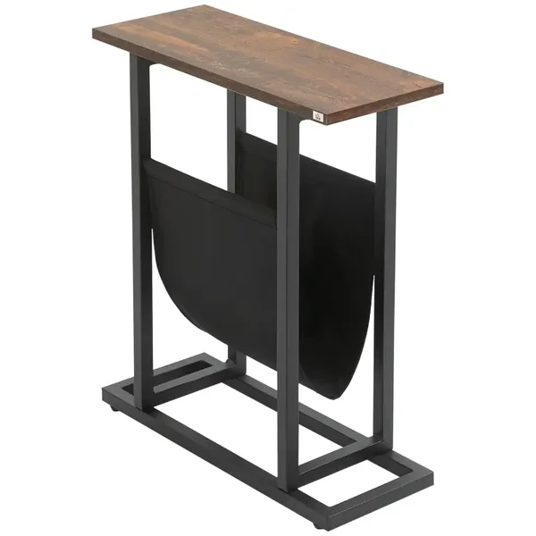 Smalle bijzettafel zwart