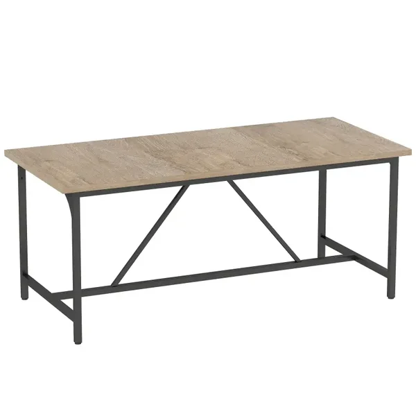 Rechthoekige eettafel naturel