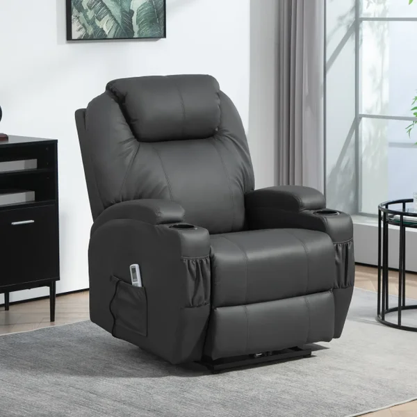 Relaxfauteuil donkergrijs in een woonkamer