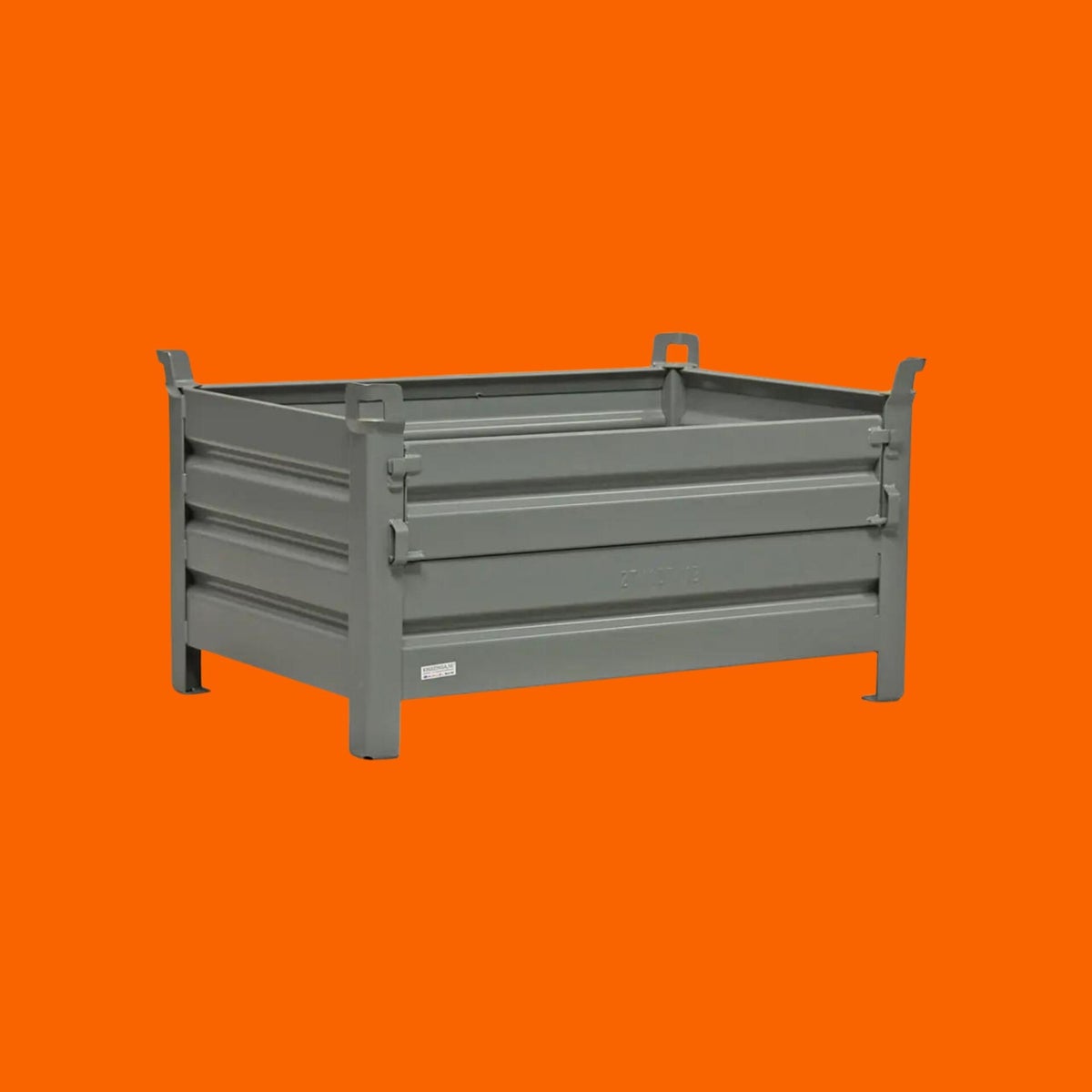 Stalen stapel container | Steigermateriaal.nl