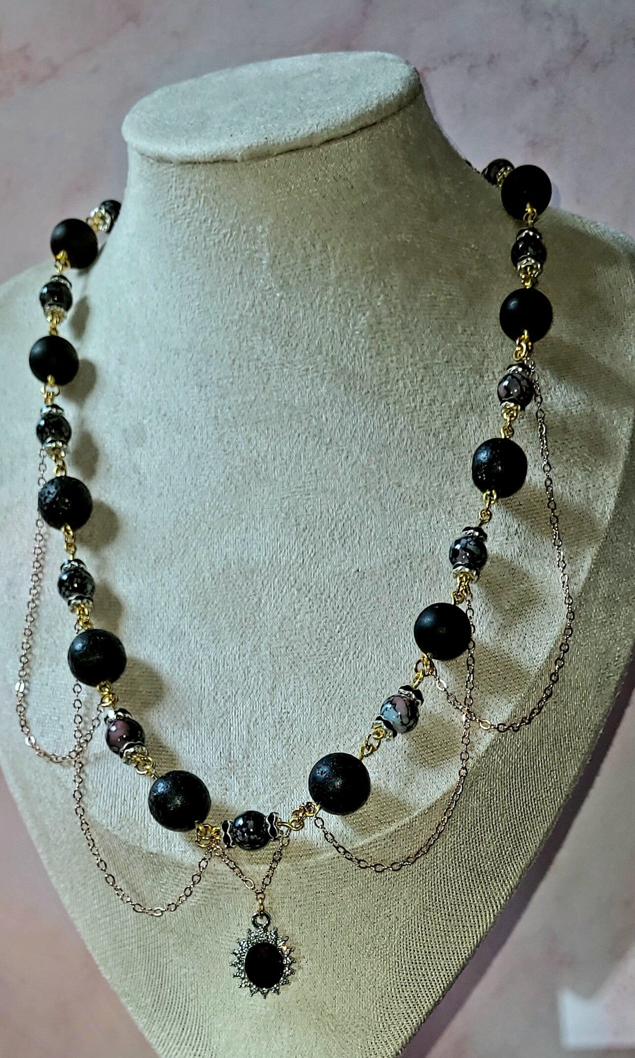 Halskette, "Dark Stone"