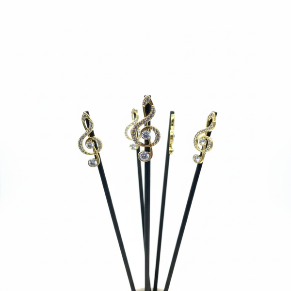 Music set 7 stokjes goud