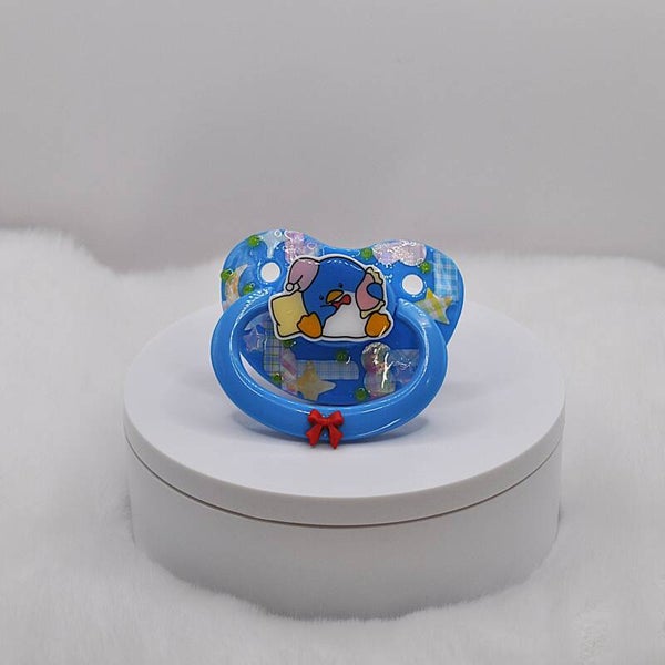 Sleepy Tuxedo Sam Sticker Adult Pacifier