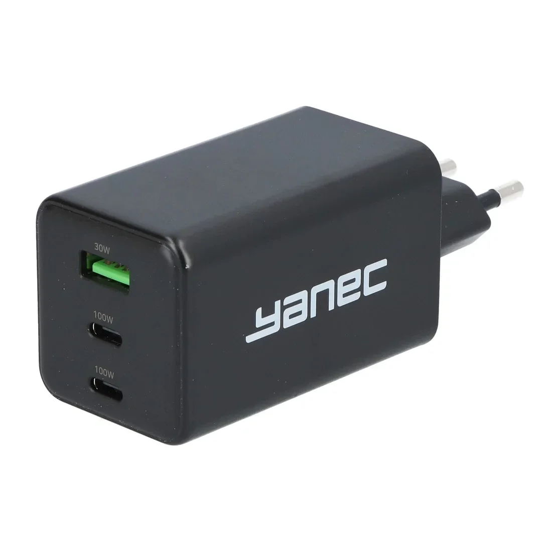 Compacte GaN lader USB-A USB-C 100W