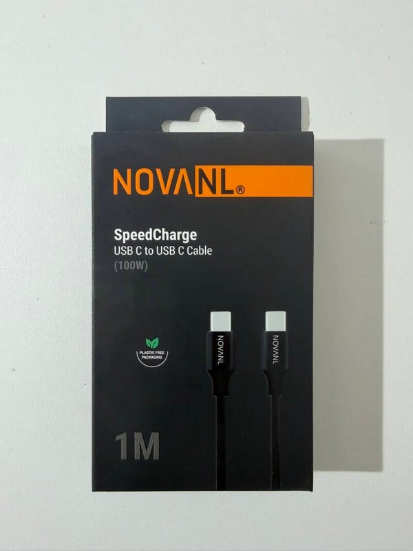 NOVANL SpeedCharge USB C to USB C Cable 100W (1M) Black
