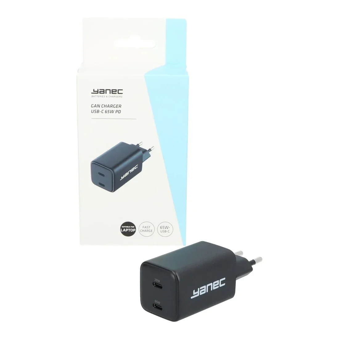 Compacte GaN 65 Watt oplader USB-C met Power Delivery