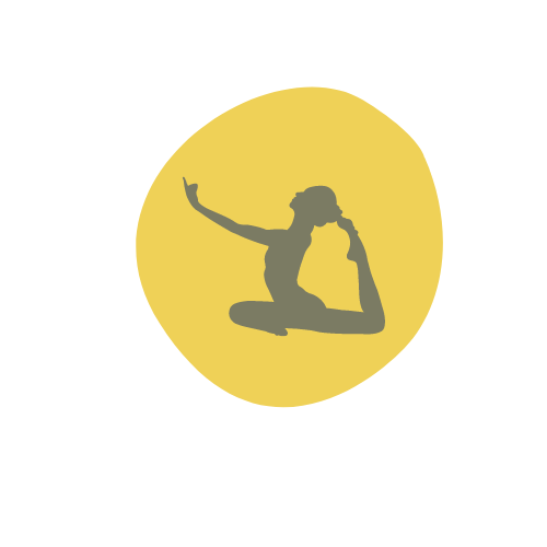 Icon einer Yogaposition, Yogaasana Königstaube, sitzend, Arm nach vorne