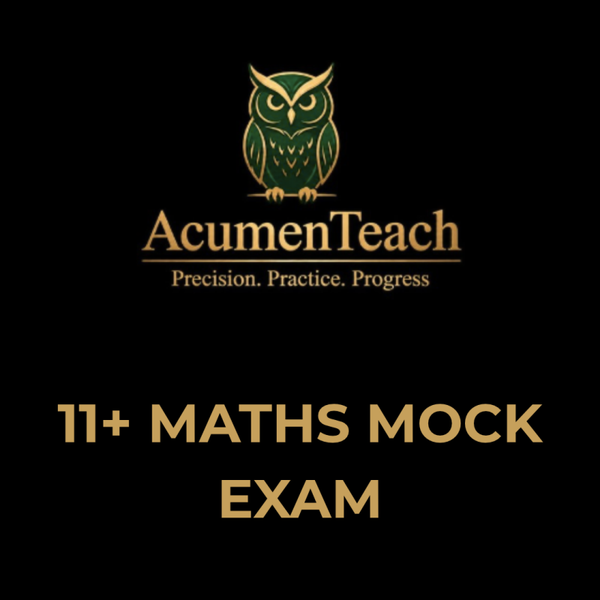 11+ Maths Mock 1 — Foundation Edition (Boost & Build)