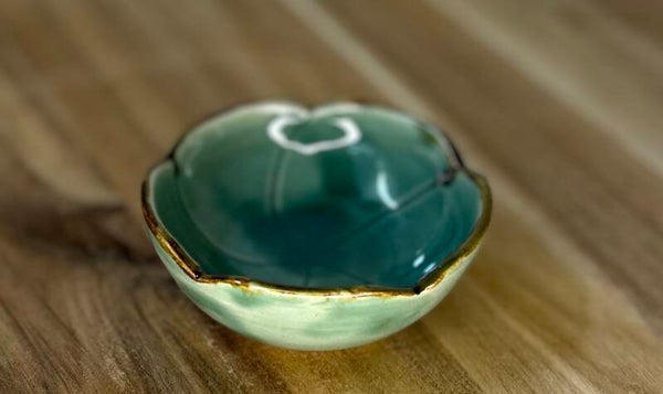 Turqouise keramiek schaaltje (klein)