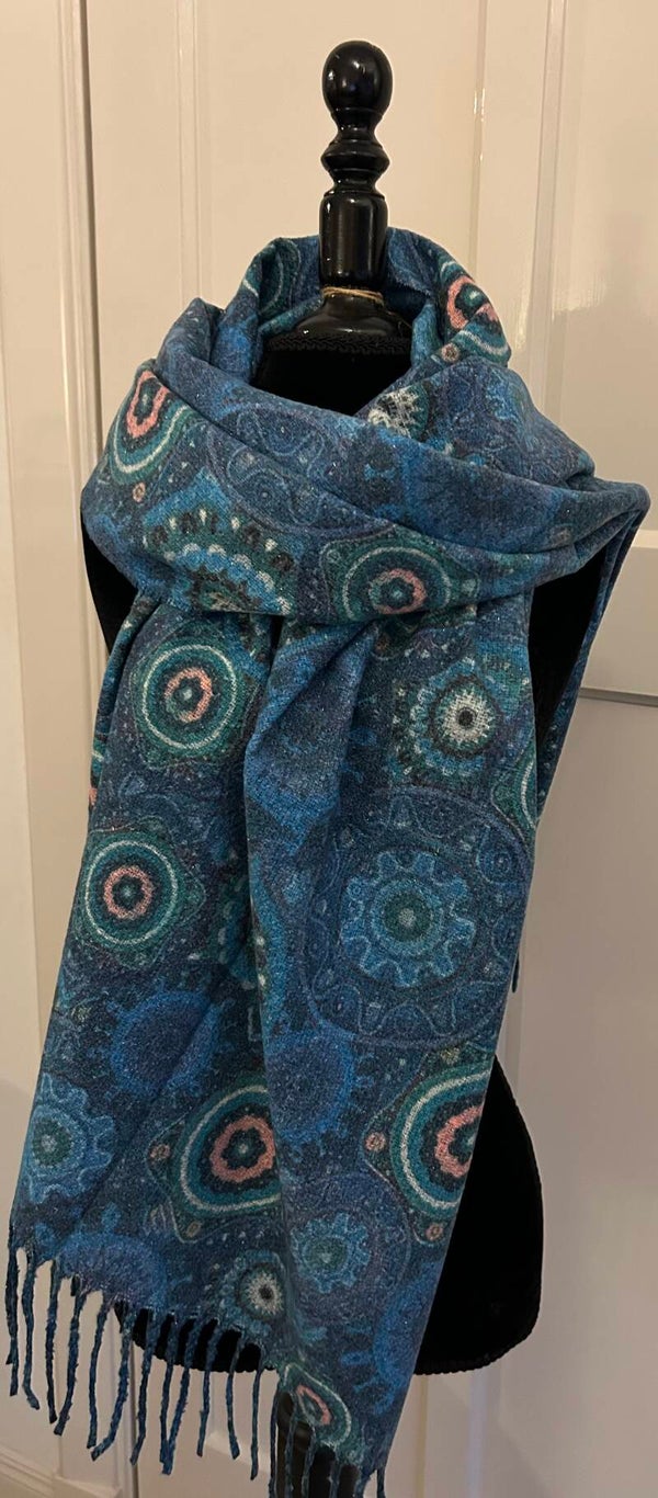 Sjaal blauw design