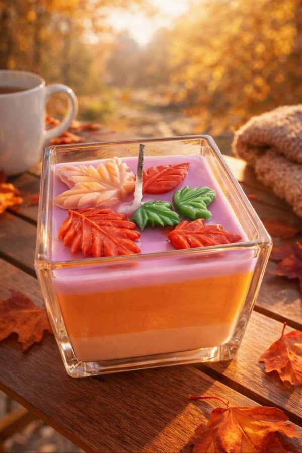 Duft kerze in Herbst stil