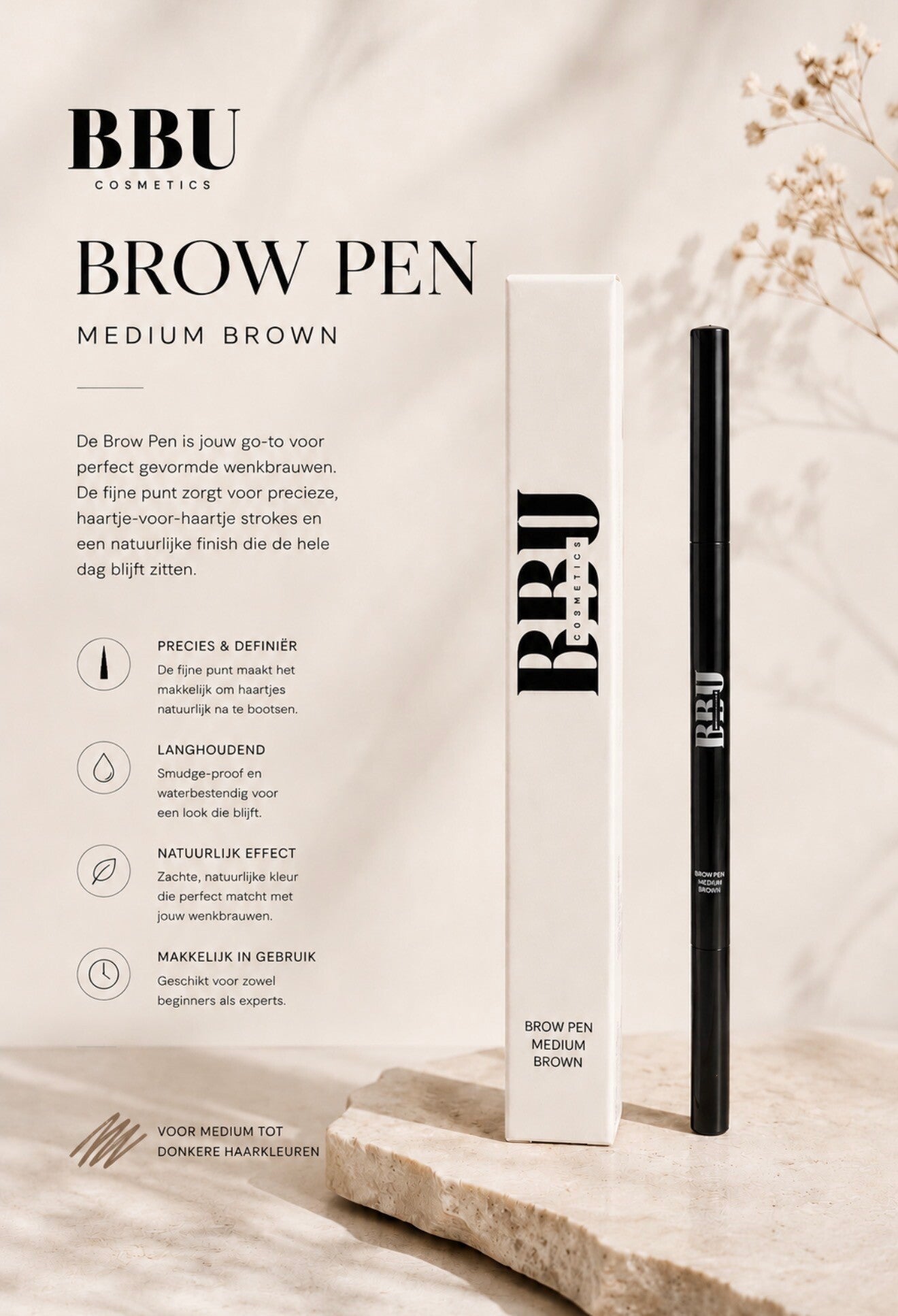 BROW PENCIL - medium brown
