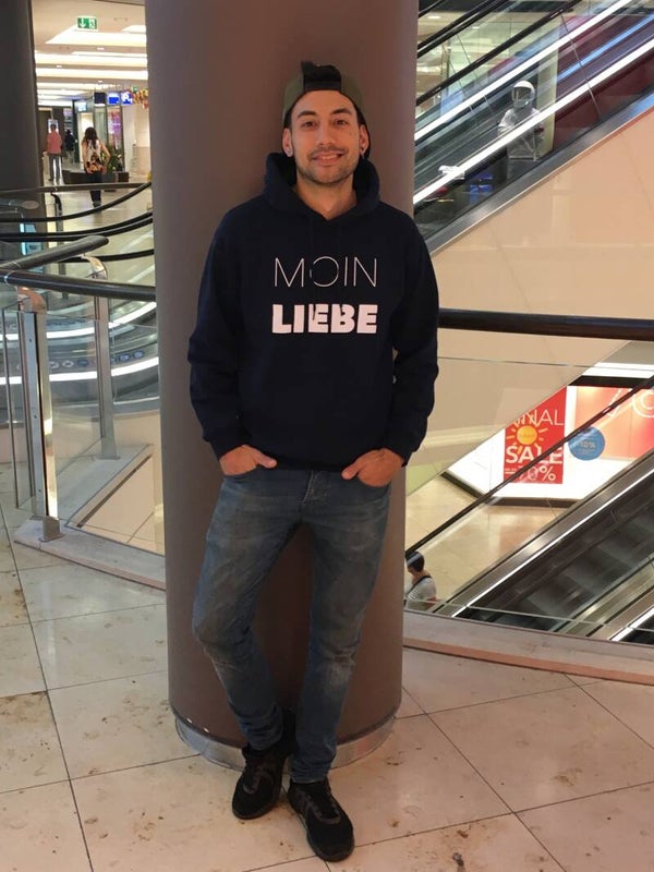 MOIN LIEBE Hoodie M schwarz