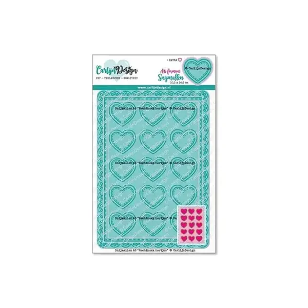 A6 Rechthoek hartjes snijmallen CDSN-0201