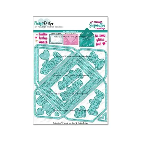 A7 kaart + envelop snijmallen CDSN-0208