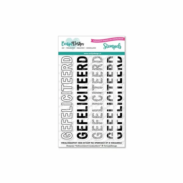 Gefeliciteerd blokletters stempels CDST-0041