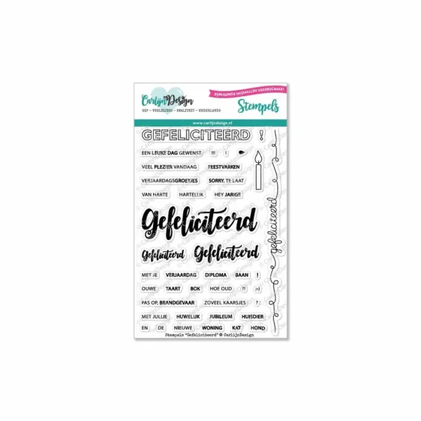Gefeliciteerd stempels CDST-0001