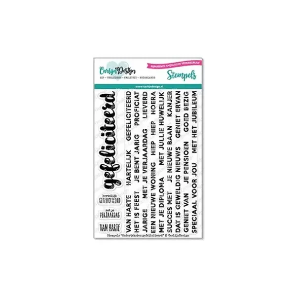 Onderteksten Gefeliciteerd stempels CDST-0095