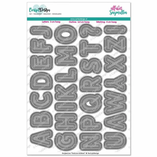 Outline Alfabet snijmallen CDSN-0055