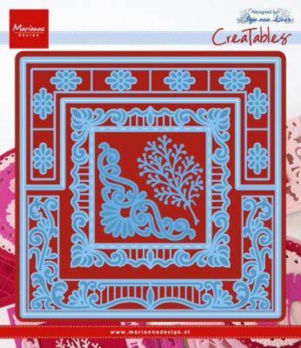 LR0553 Anja's lacy folding die: square