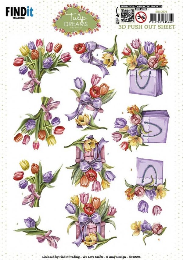 Uitdrukvel Tulip Dreams - Colorful Tulips