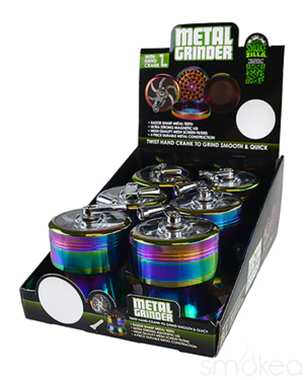 Smokezilla Metal Rainbow Crank Grinder