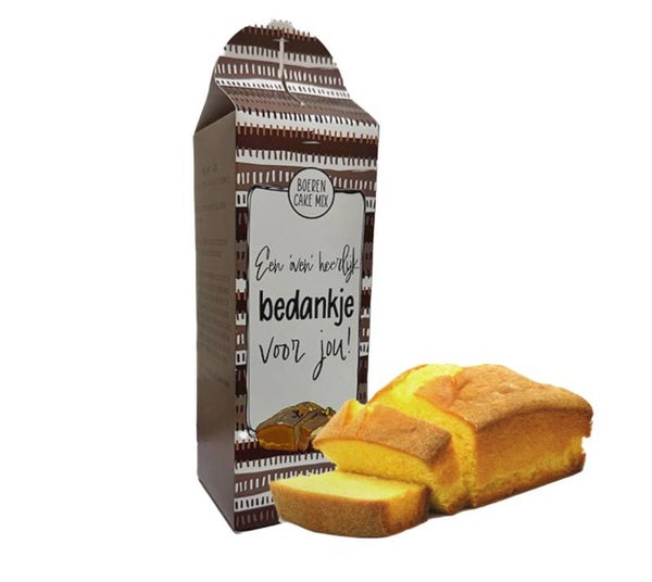 Boeren Cake Mix - Een "Oven" heerlijk bedankje voor jou