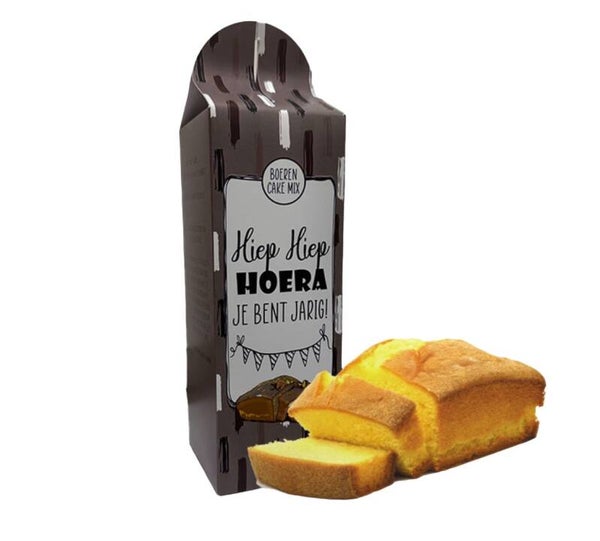 Boeren Cake Mix - Hiep Hiep Hoera Je bent Jarig