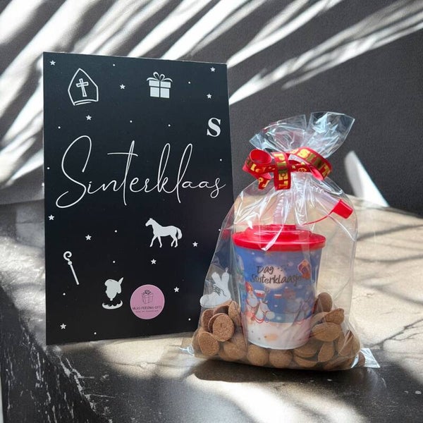 Sinterklaas snoepzak met 3D drinkbeker