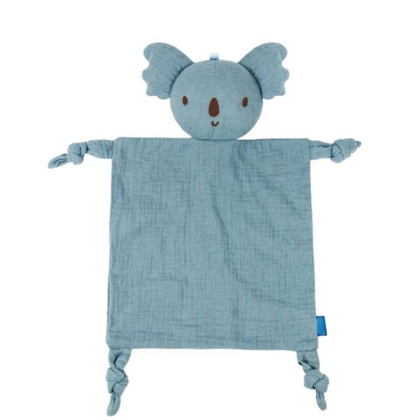 Knuffeldoek met rammelaar Koala Blauw