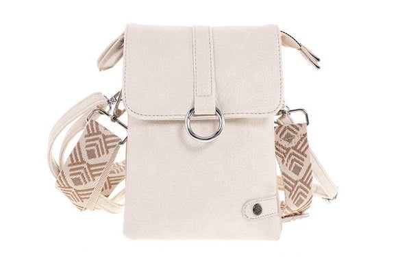 Natural telefoon- en schoudertasje Hartford