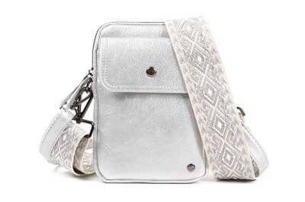 Telefoon / Schoudertasje Groet - Zilver
