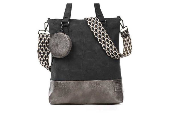 Schoudertas Lyon Stone - Zwart