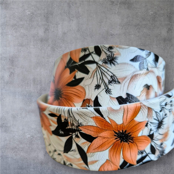 UV-Druck Biothane Halsband "Vintage Botanika" 25mm